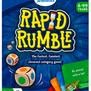 skillmatics rapid rumble fast paced board game for kids, teens & adults, fun for family game night & educational toy, quick thinking card game, gift for ages 6, 7, 8, 9 & up visit the varsutoys